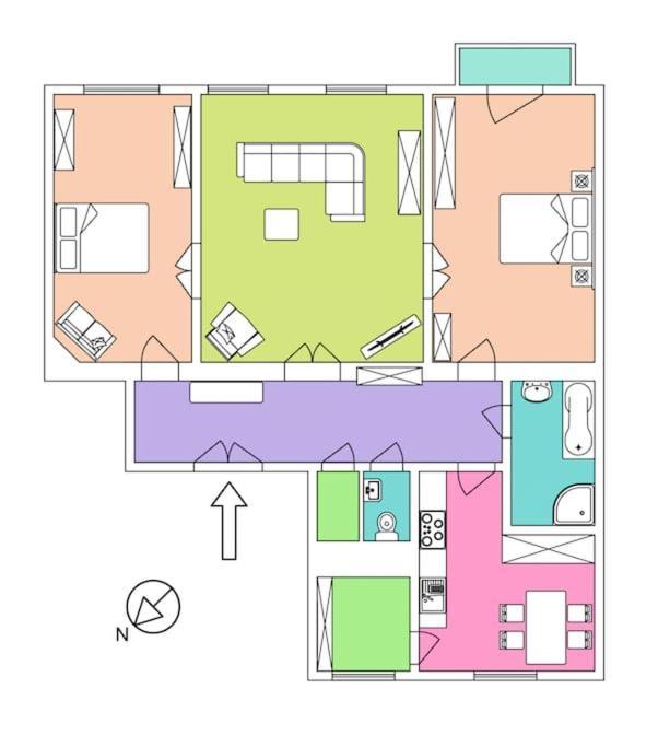 Large And Modern Apartment In The Heart Of Prága Kültér fotó